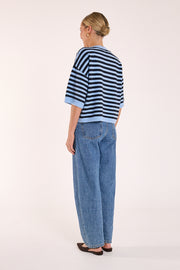 Maisie Knit - Blue Navy Stripe
