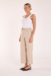 Cassie Cropped Leg Jean - Dune