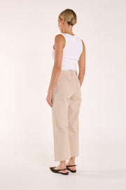 Cassie Cropped Leg Jean - Dune