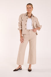 Cassie Cropped Leg Jean - Dune