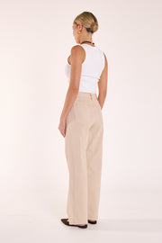 Cassie Wide Leg Jean - Dune