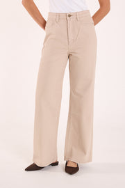 Cassie Wide Leg Jean - Dune