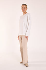 Carter Long Sleeve Tee - White