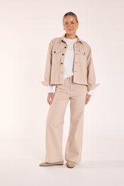 Cassie Wide Leg Jean - Dune