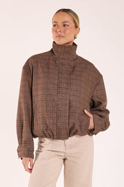 Megan Bomber - Brown Check