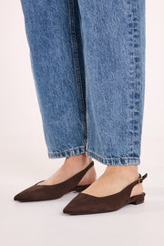 Ismeralda Flat - Dark Cacao Suede