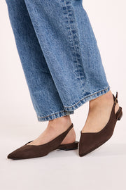 Ismeralda Flat - Dark Cacao Suede