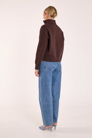Bonnie Zip Knit - Chocolate