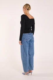Molly Off Shoulder Top - Black