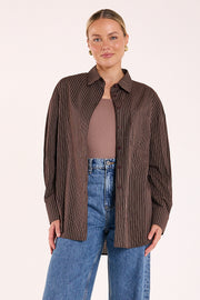 Emily Shirt - Chocolate Stripe