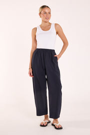 Eleanor Barrel Pant - Navy