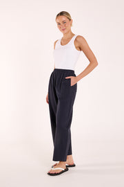 Eleanor Barrel Pant - Navy