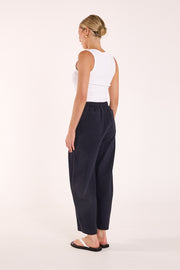 Eleanor Barrel Pant - Navy
