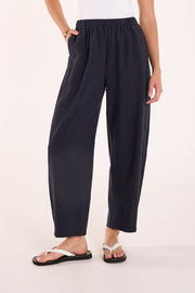 Eleanor Barrel Pant - Navy