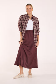 Luca Shirt - Plum Beige Check