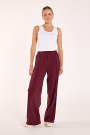 Noah Wide Pant - Plum Blue Stripe