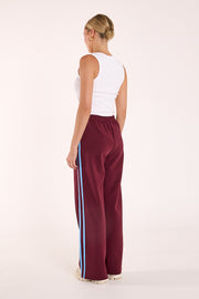Noah Wide Pant - Plum Blue Stripe