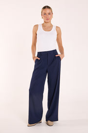 Andie Pant - Navy Cream Stripe