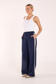 Andie Pant - Navy Cream Stripe