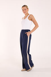 Andie Pant - Navy Cream Stripe