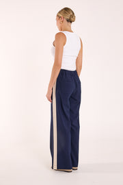 Andie Pant - Navy Cream Stripe