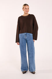 Hartley Long Sleeve Top - Chocolate