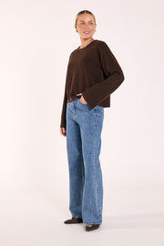 Hartley Long Sleeve Top - Chocolate