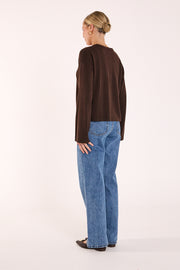 Hartley Long Sleeve Top - Chocolate