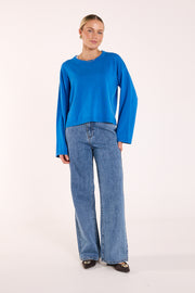 Hartley Long Sleeve Top - Cobalt