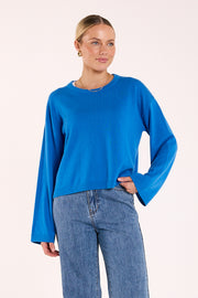 Hartley Long Sleeve Top - Cobalt