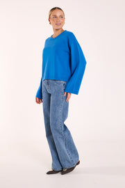Hartley Long Sleeve Top - Cobalt