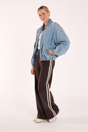 Harrie Denim Bomber - Washed Blue