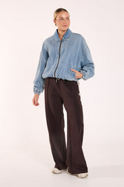 Harrie Denim Bomber - Washed Blue