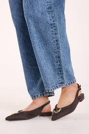 Marcello Flat - Chocolate Raffia