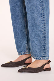 Marcello Flat - Chocolate Raffia