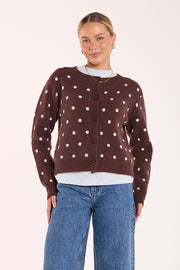 Farrah Cardi - Chocolate Blue Spot