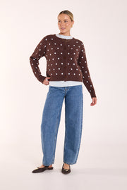 Farrah Cardi - Chocolate Blue Spot