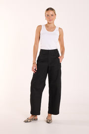 Charlie Barrel Pant - Black