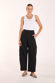 Charlie Barrel Pant - Black