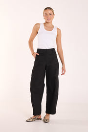 Charlie Barrel Pant - Black