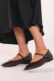 Ivyani Flat - Chocolate Croc