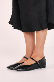 Ivyani Flat - Black Croc