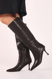 Norie Boot - Chocolate Croc