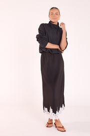 Ali Skirt - Black Cream Lace