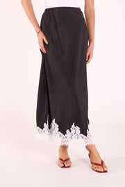 Ali Skirt - Black Cream Lace