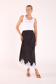 Ali Skirt - Black Cream Lace