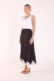 Ali Skirt - Black Cream Lace