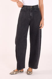 PRE-ORDER Lola Barrel Jean - Washed Black