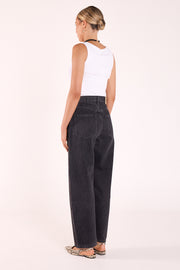 PRE-ORDER Lola Barrel Jean - Washed Black