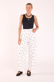 Lola Barrel Jean - Black Spot